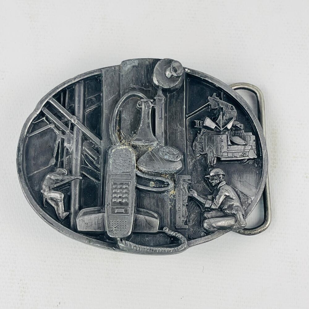 Vintage Siskiyou Telephone Lineman Belt Buckle Z-50 American Communications